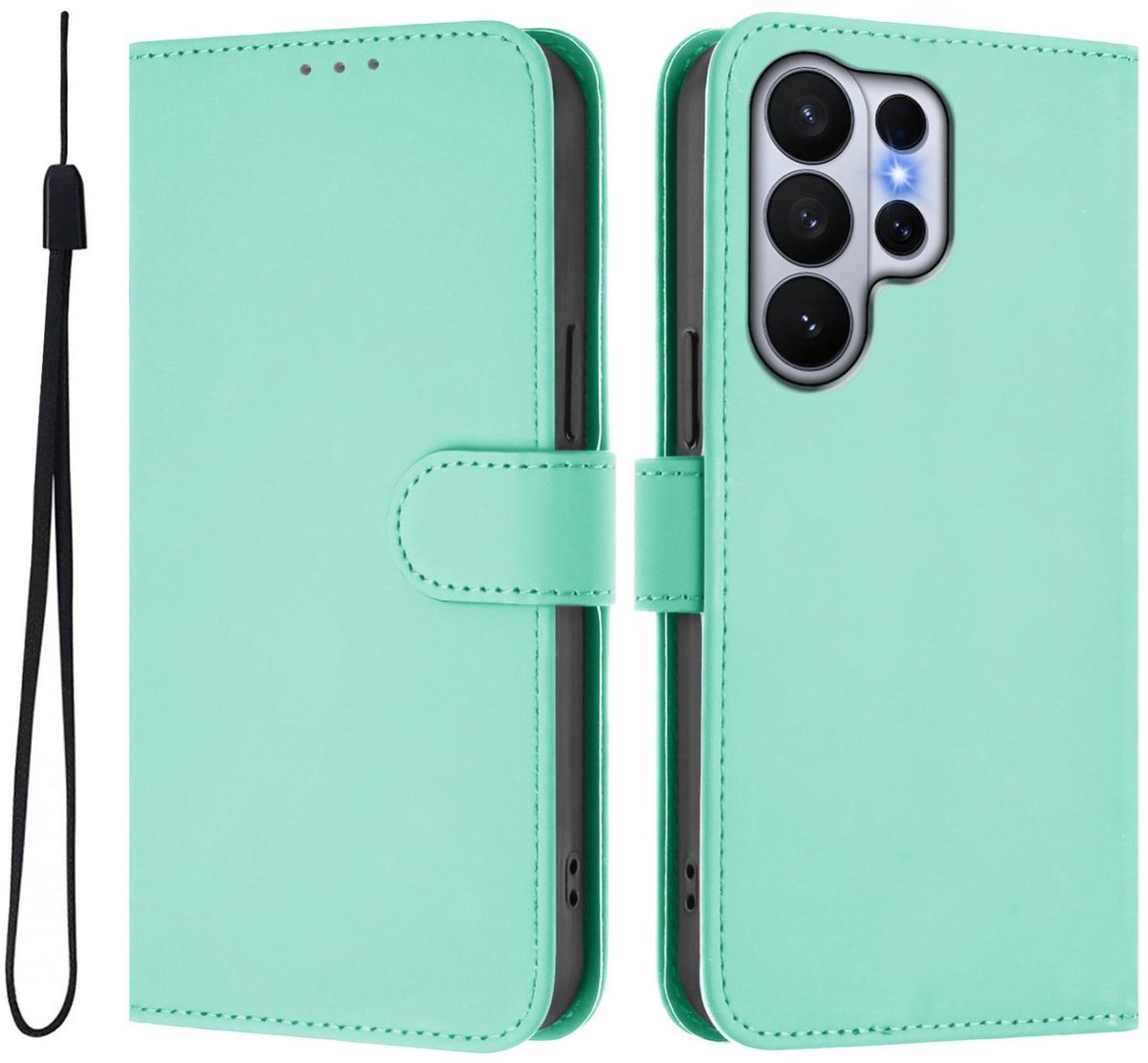 Mobigear Telefoonhoesje geschikt voor Samsung Galaxy S26 Ultra Hoesje | Mobigear Urban Wallet Bookcase Portemonnee | Pasjeshouder voor 3 Pasjes | Telefoonhoesje voor Pinpas / OV Kaart / Rijbewijs - Groen