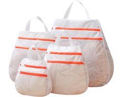 Waszak - 4 Stuks - Waszakken - Waszakjes - Wasnetten - Netwaszakken - Waszakjes Met Rits - Beschermzak voor Wasmachine - Laundry Bag - Kledingzakjes - Wassorteerder - Waszak Voor Delicate Stoffen - Voor Thuis, Slaapzaal, Hotel, Reizen