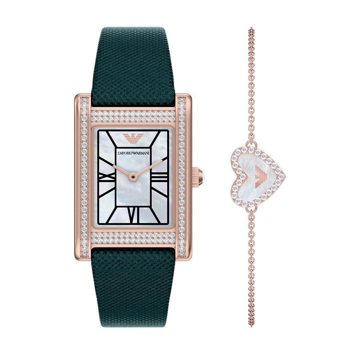 Emporio Armani Vrouwen Horloge geschenkset 32 mm Groen