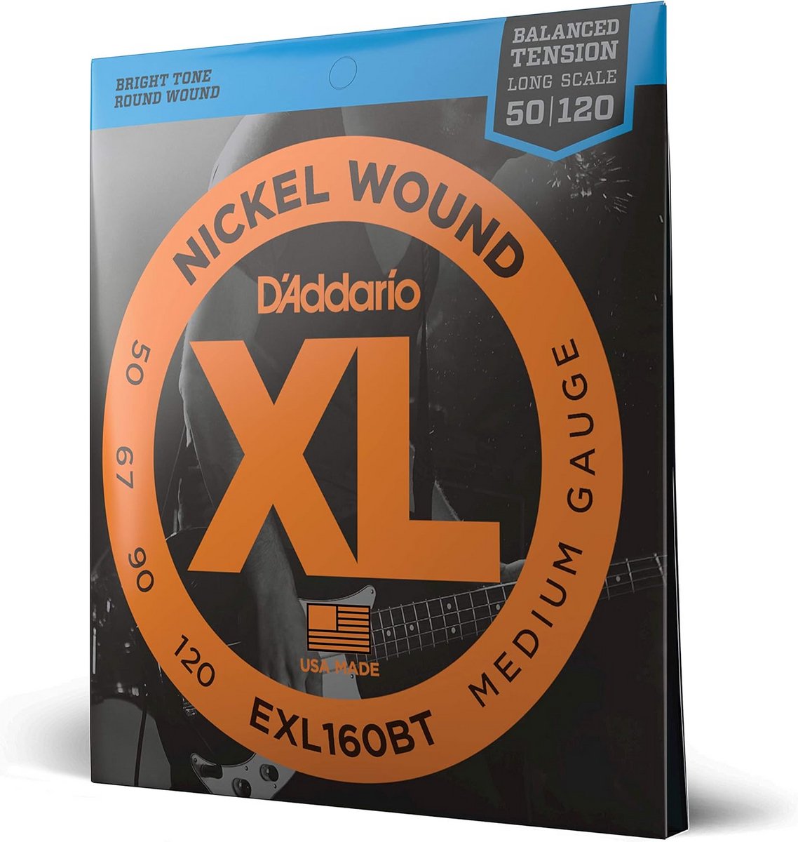 Snarenset voor 4-snarige Basgitaar - Nickel Wound - Zware Set (50-120)