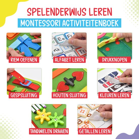 Intellikids Montessori Activiteitenboek - Educatief speelgoed voor motoriek - Dieren Groen van Merkloos — afbeelding 5