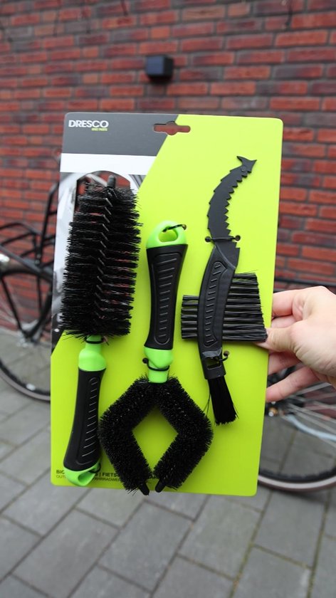 Dresco Borstelset Fiets 3-Delig | 3 Fietsborstels voor Schoonmaken en Onderhouden van Fiets