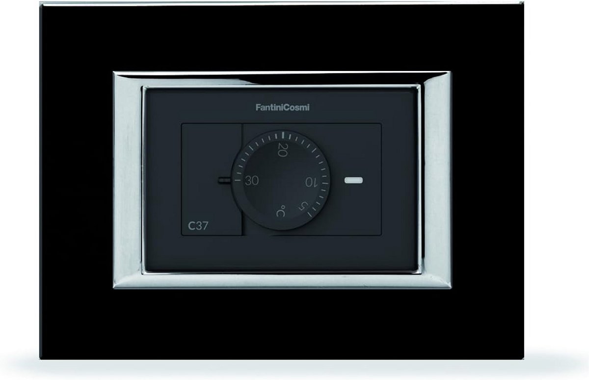 Inbouw Kamerthermostaat Zwart 230V met Draaiknop