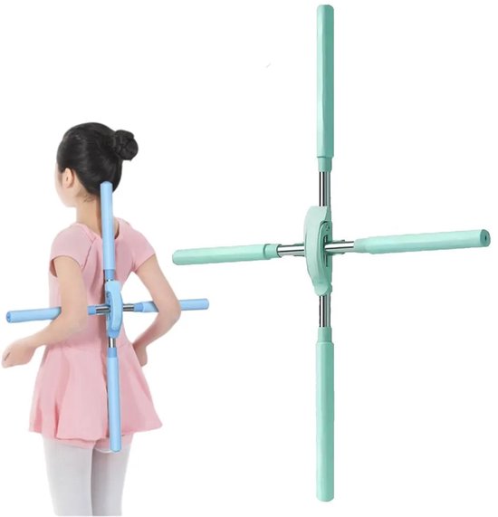 Groente Telescopische yogastok voor houdingscorrectie - een verstelbaar hulpmiddel voor het stretchen van de rug, geschikt voor een gebogen rug en andere rugstrekkingen. van Gaiam — afbeelding 3