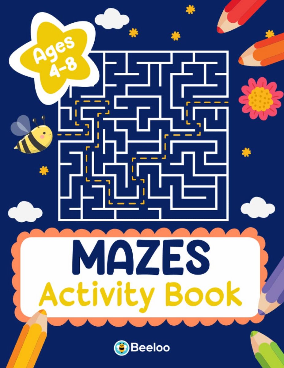 Doolhof Puzzelboek met 60 Uitdagende Niveaus en Digitale Kopieën via QR Code