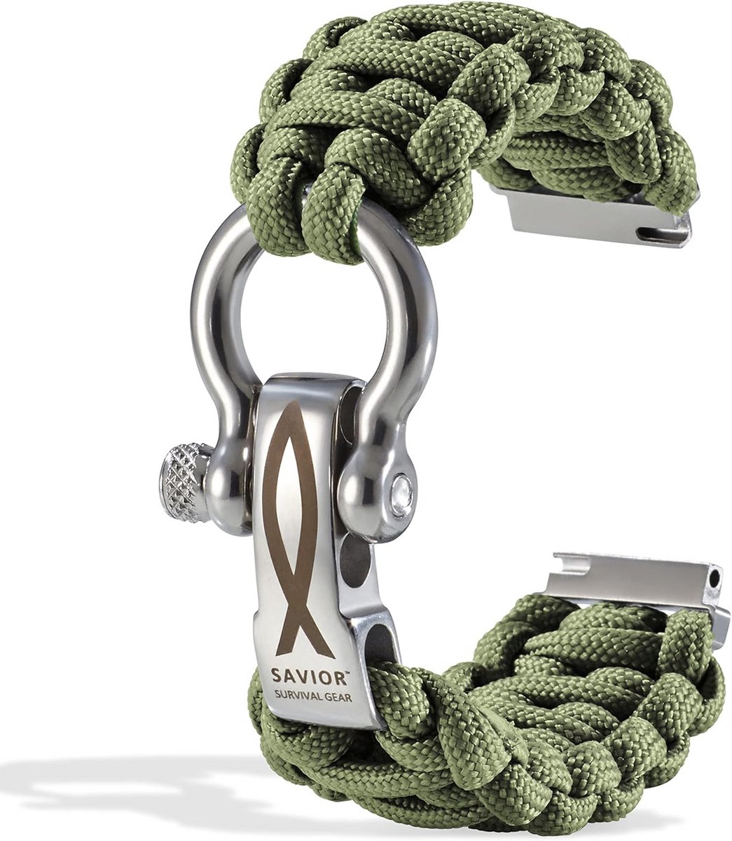 Paracord Horlogeband 20mm met Koppelstuk Geschikt voor Smartwatches en Sporthorloges