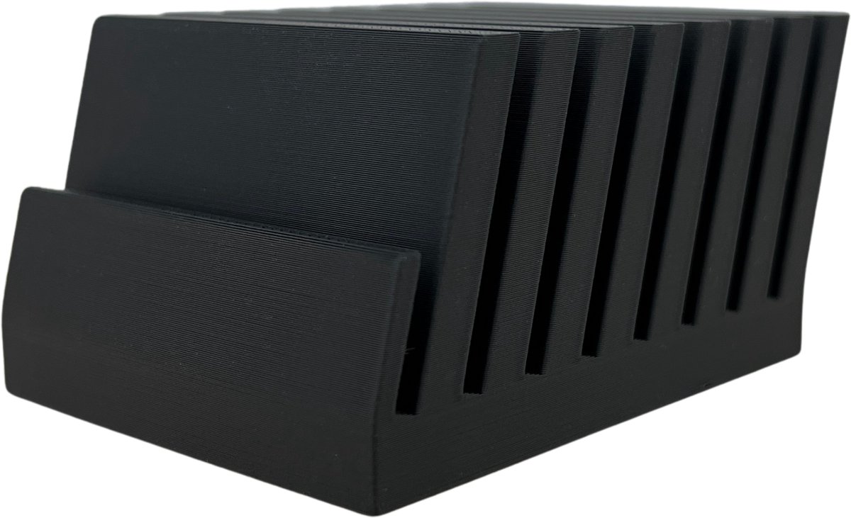 Onderzetterhouder - Zwart - voor 8 vierkanten onderzetters (90 x 90 x 1,95 mm) - Duurzaam PLA