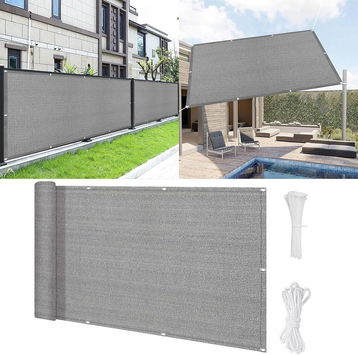 Balkon Privacyscherm - Balkonafdekking Windscherm - Privacy Creëren - UV-Bescherming 98% -