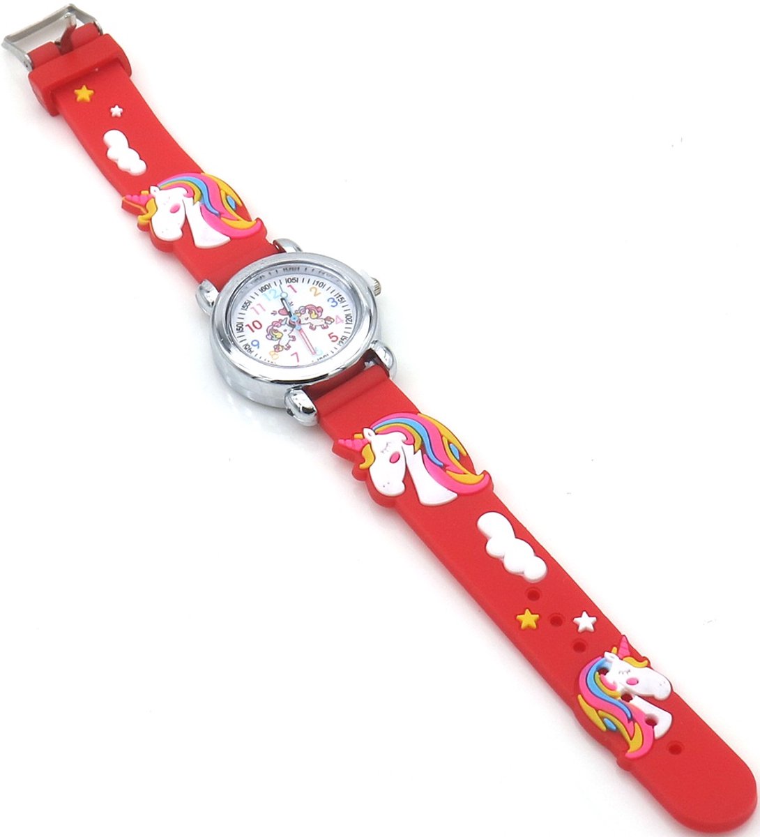 Kinderhorloge - quartz - unicorn - rood