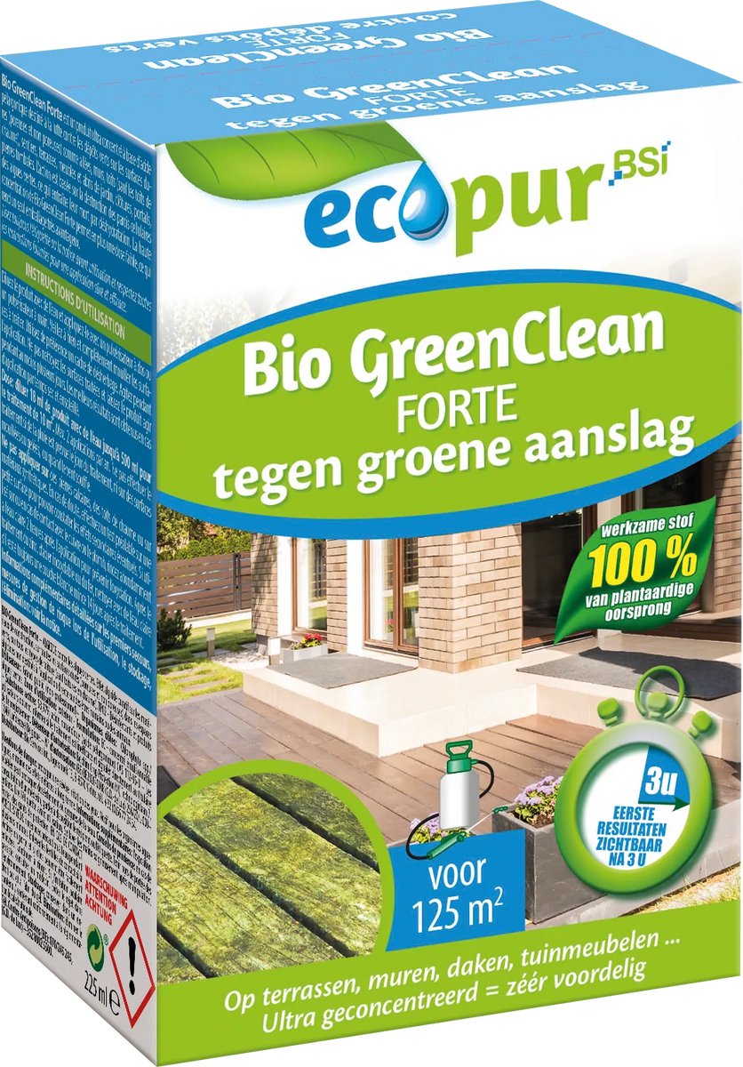 BSI - Ecopur Bio GreenClean Forte Concentraat tegen groene aanslag - 225 ml voor 125 m²