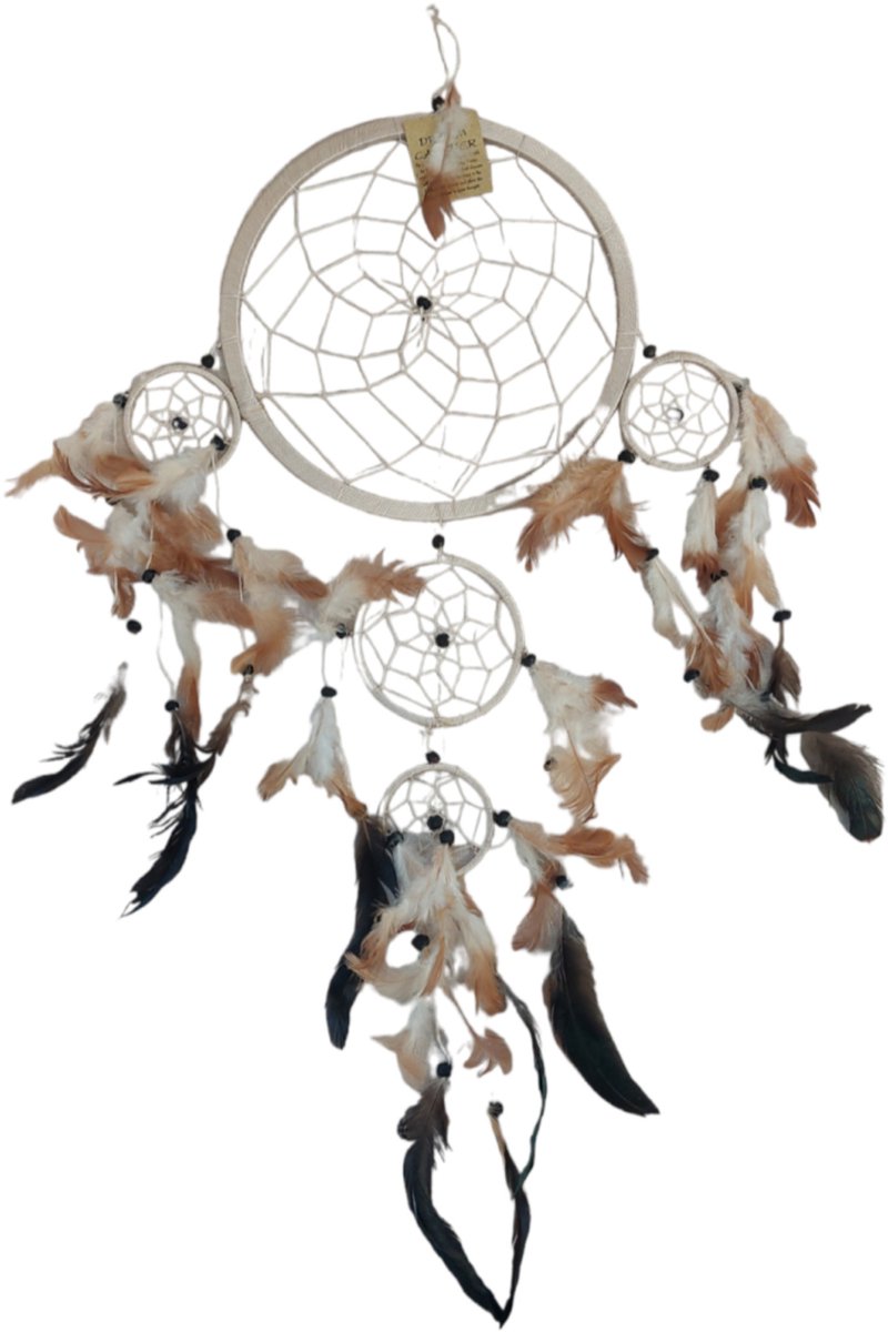 Ruben Robijn Dromenvanger - 22cm Creme - alleen veren - Dreamcatcher