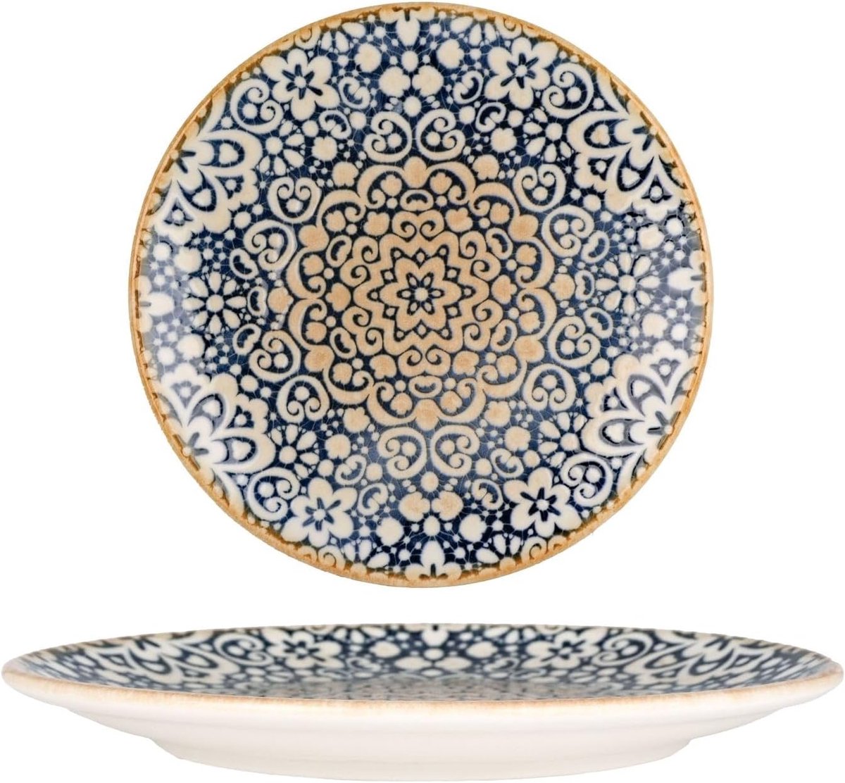 Dinerborden Porselein 25 cm - Set van 6 Elegante Borden