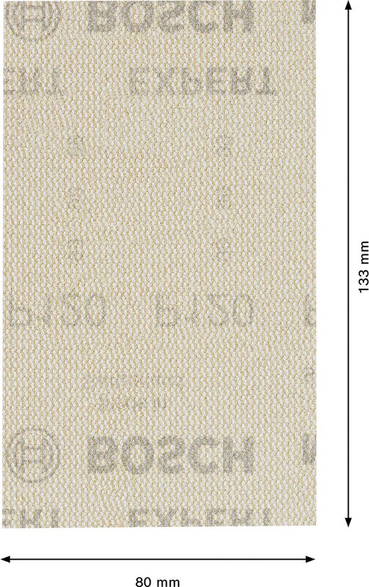 Bosch Accessories EXPERT M480 2608900736 Filet de ponçage pour ponceuse orbitale Non perforé Grain 120 (lxl) 133 mm x 80 mm 10 pièce(s)