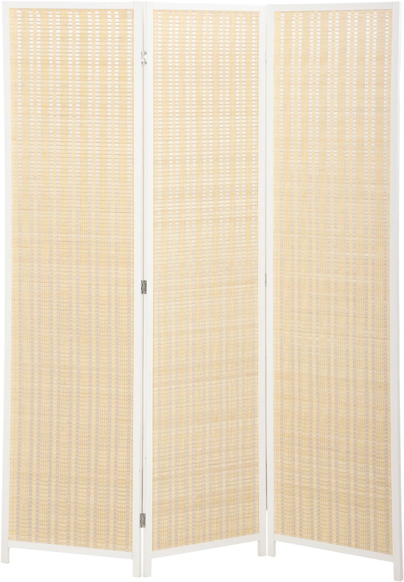 Homcom Kamerscherm - Bamboe - 135x1,7x180cm - Wit