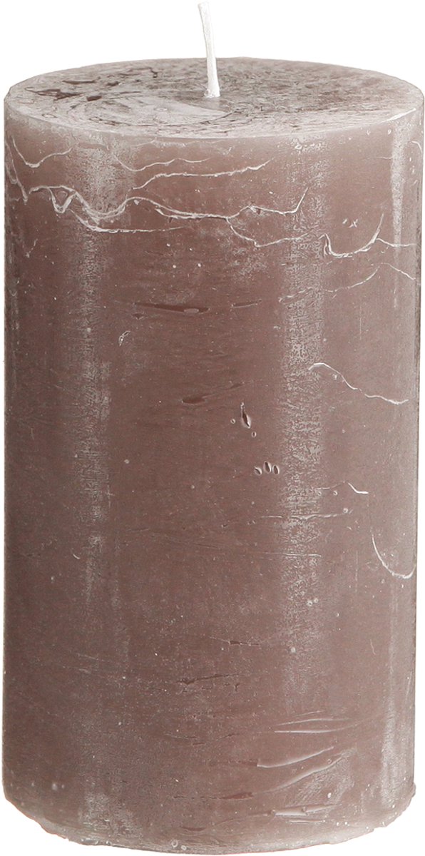 Viana Grote bruine pilaarkaarsen 70×120mm 4-pack – Elegante cilinderkaarsen