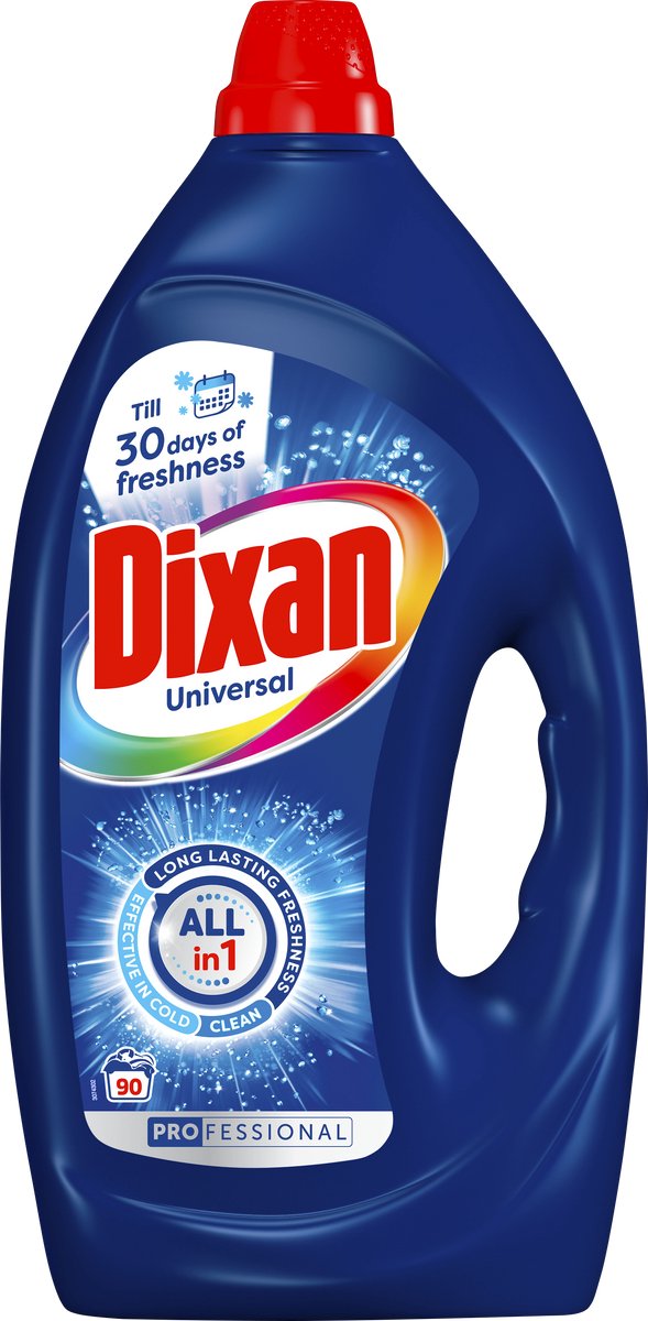 Dixan - Vloeibaar wasmiddel - Alle Kleuren - 90 wasbeurten - 1 stuk