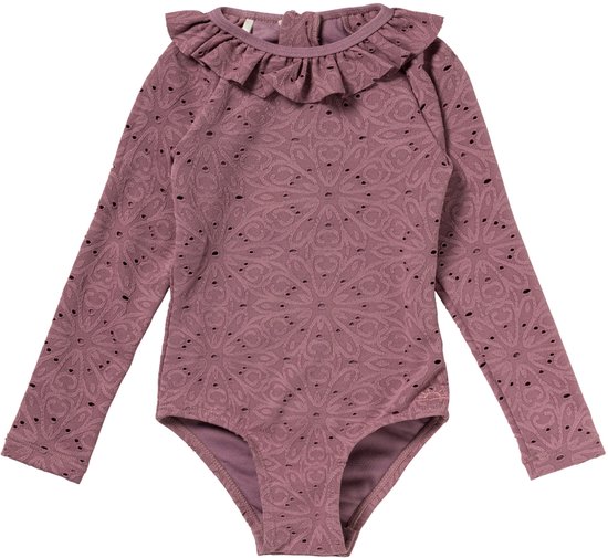 WYTbaby Badpak voor meisjes, eendelig badpak met lange mouwen, UV