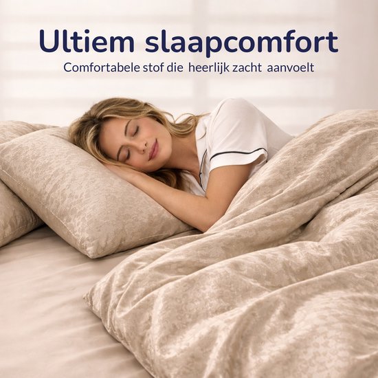 Decoware Dekbedovertrek Panter 200x200 cm - Beige - Microvezel - Met Kussenslopen - Tweepersoons van Decoware — afbeelding 3