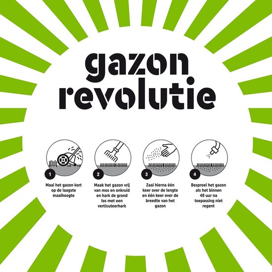 Pokon Gazon Revolutie 4kg - Gazonmest - Graszaad - Bodemverbeteraar - Voor 80m² - Resultaat Binnen 15 Dagen