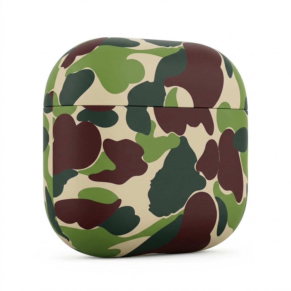 Groen hoesje voor oordopjes unisex met camouflage patroon en matte afwerking geschikt voor AirPods Pro 2 met compact en rondomsluitend ontwerp