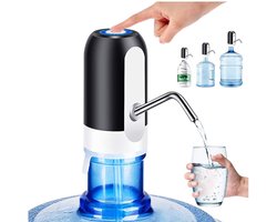 Drinkwaterpomp - Elektrische waterpomp - Zwart - Automatische watervuller - USB oplaadbaar - Waterflespomp - voor thuis, kantoor, kamperen, reizen - Draagbare waterpomp