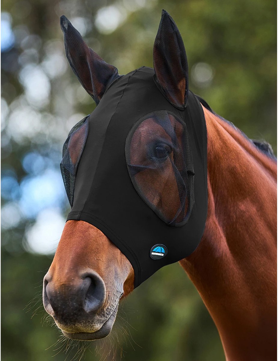 Weatherbeeta Vliegenmasker Weatherbeeta Comfitec Stretch Met Oren Zwart-zwart - PONY