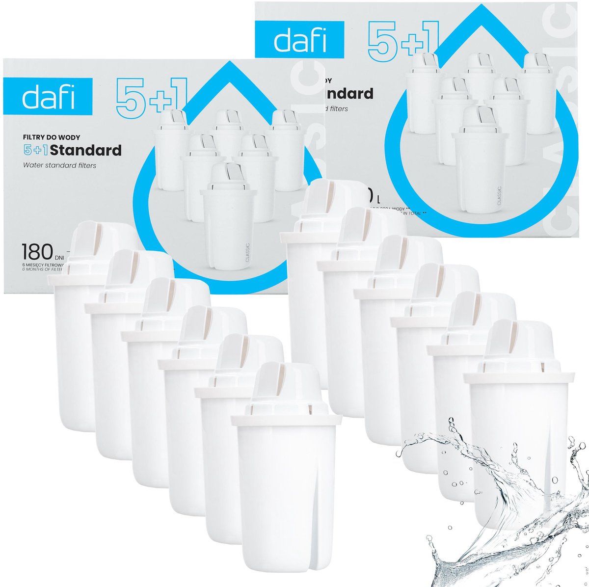 Dafi Classic Waterfilter Cartridge – 12 Stuks – Waterfilterpatronen voor Kraanwater – Geschikt Waterfilter voor Dafi Crystal, Mila, Astra