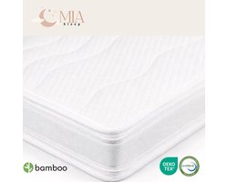 MIA Sleep Topdekmatras XXL - Hotel Topper 140x200 - Crica 12 cm dik - Luxe Bamboo Hoes - HR Koudschuim Hybride GEL - Orthopedisch - Afritsbaar