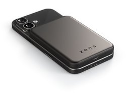 Zens Semi Solid State Powerbank – Magnetische powerbank – 5000 mAh – Qi2.2 25 W – MagSafe compatibel – Zwart
