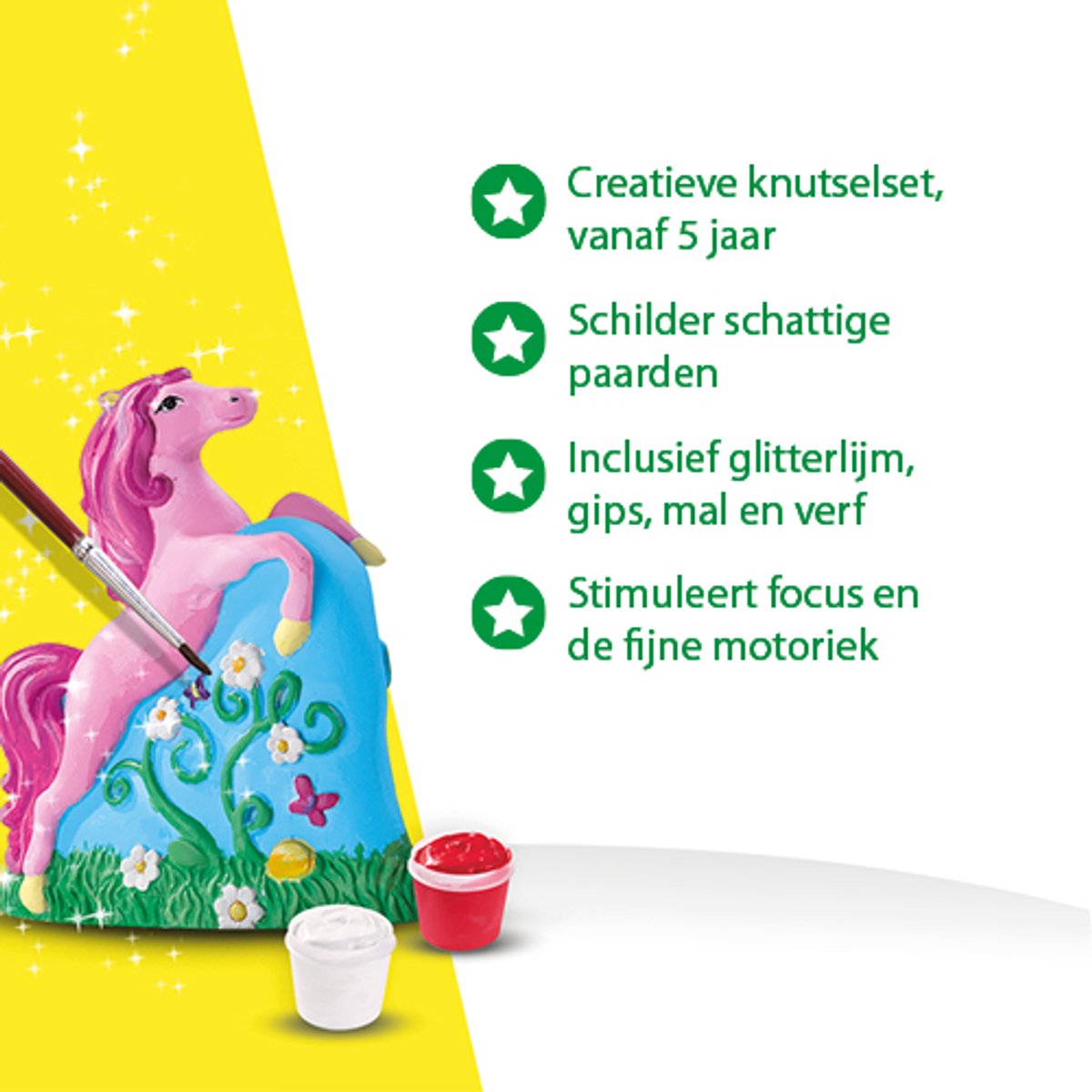 SES Creative - Hobby Pink - Gieten en Schilderen - 3 Paarden - Knutselen Meisjes - Sneldrogend - Vanaf 5 jaar — afbeelding 2
