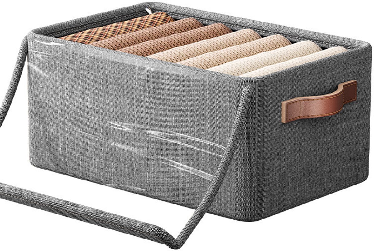 Multifunctionele opvouwbare kledingkast met deksel - Extra grote ladekast met handgrepen - Kledingkast met ruime capaciteit - Kledingkastorganizer - 47 * 28 * 20 cm