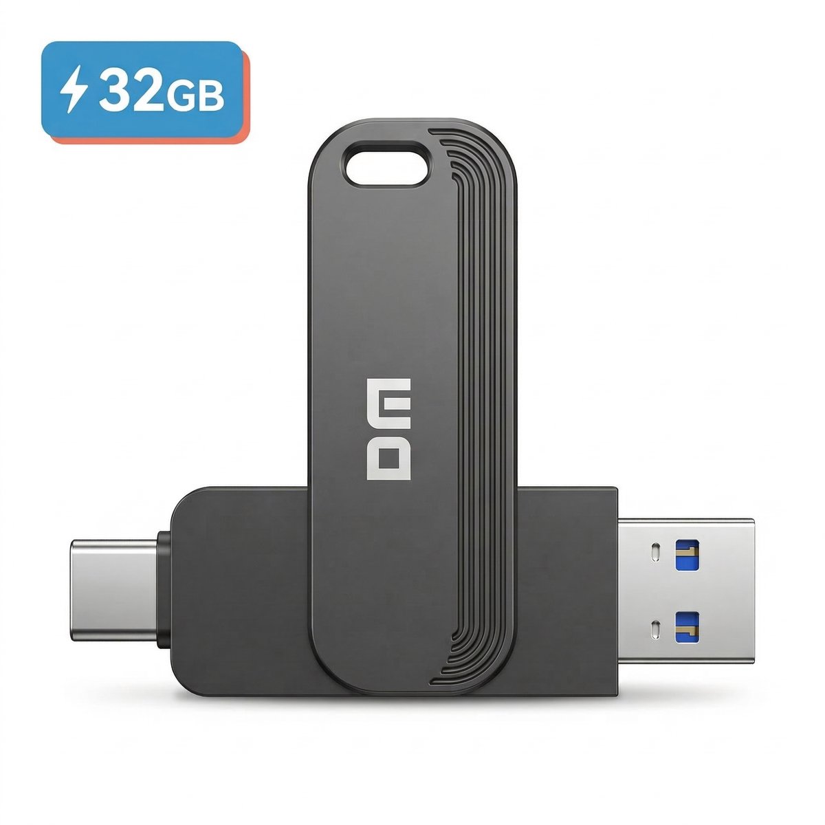 DM USB Stick 32GB voor Telefoon - USB-C & USB 3.2 Dual Flash Drive - 150MB/s OTG Pen Drive Metaal