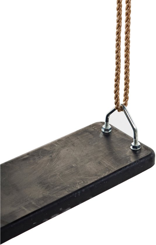 KBT schommelzitje rubber/stalen inlegplaat zwart