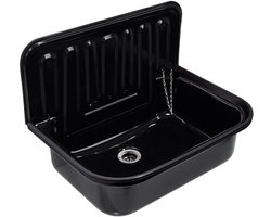 Uitstortgootsteen Zwart 495x340 mm