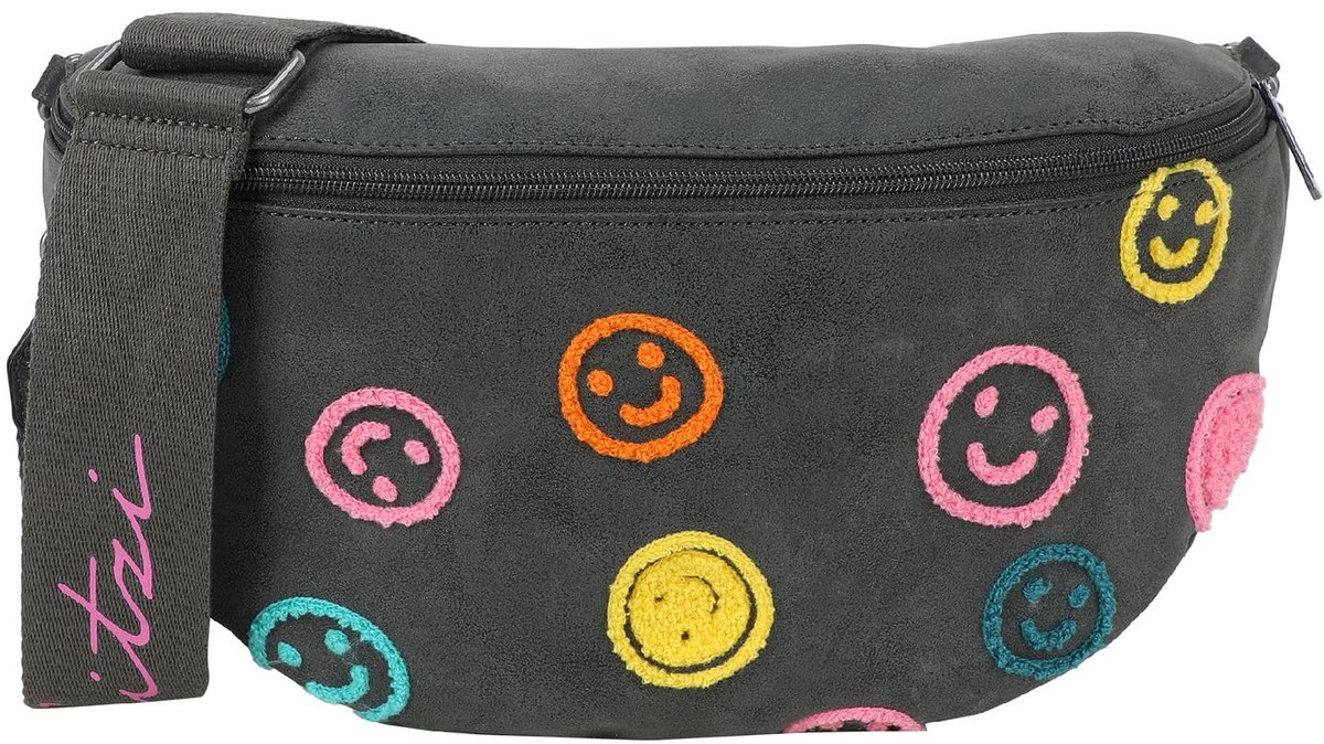 Fritzi aus Preußen schoudertas Bum Bag Limited Smile Vintage Black Idol antraciet