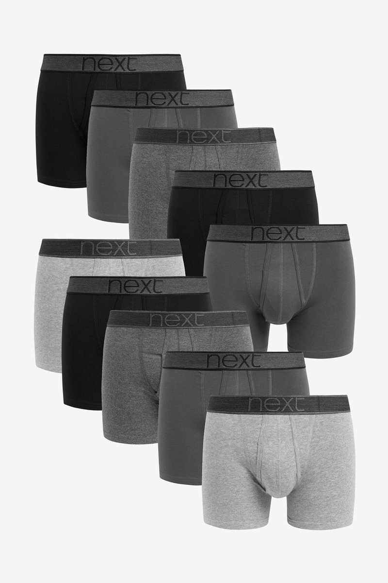 Next Set van 10 boxershorts met A-voorkant