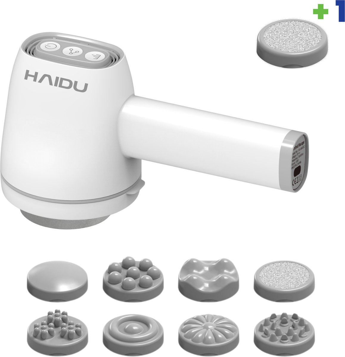 HAIDU Revive Cellulite Massage Apparaat + Scrub Opzetstuk – Infrarood – Anti Cellulitis – Geschikt voor Gebruik met Olie – Draadloos