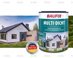 BAUFIX Multi Dicht Waterdichte Dakafdichting – 1 kg – 1 Component – Bitumen Vrij – Voor Dak Reparatie, Dakgoot en Lekkage – Hecht op Hout, Beton, Metaal en Bitumen