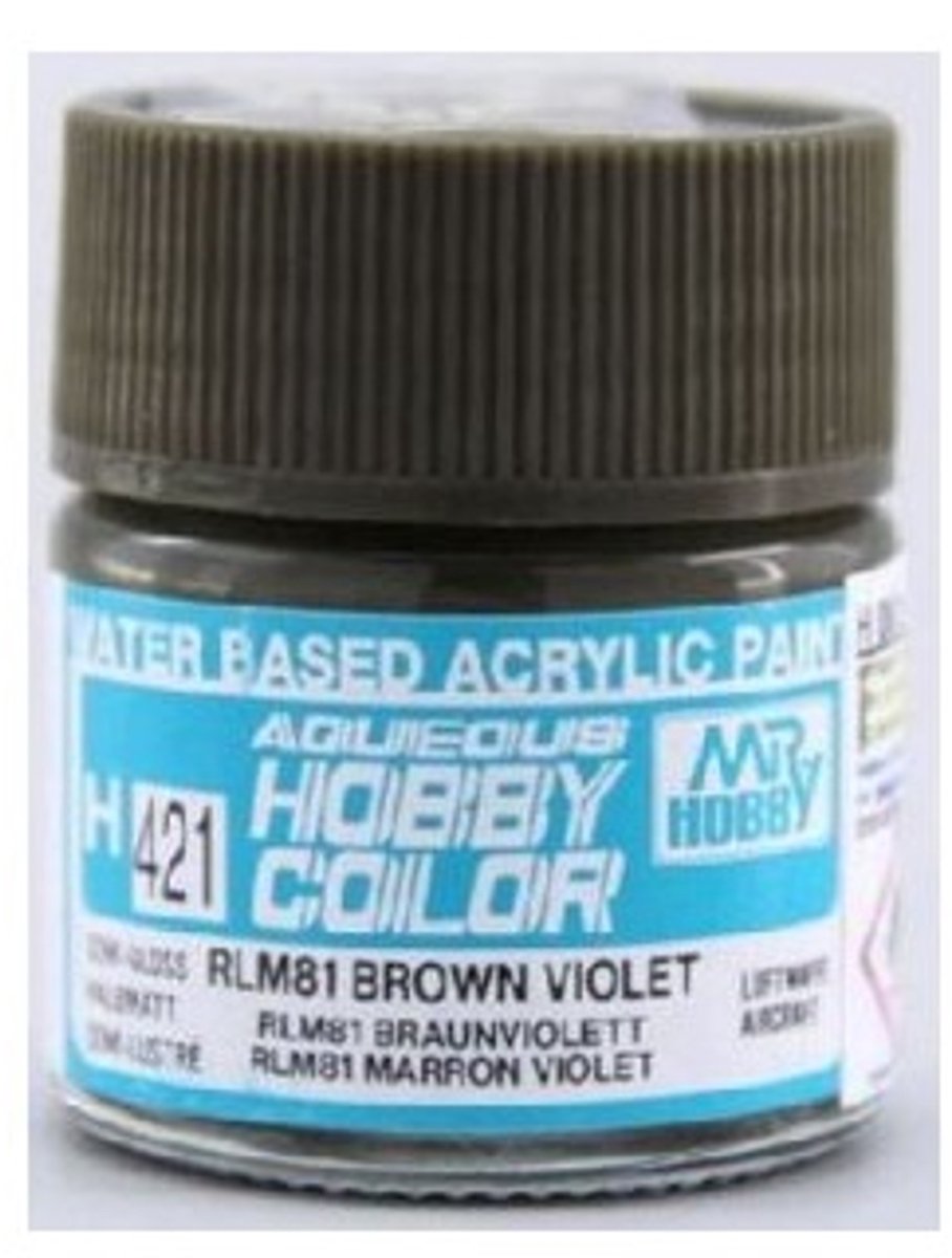 Gunze H-421 - RLM81 Brownviolet Sg - Mr. Hobby Aqueous Modelbouwverf 10ml
