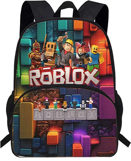 Roblox Rugzak | Roblox Rugtas | Blokken | Roblox Tas | Roblox Schooltas | Roblox | Rugzak met Voorvak | Tas voor Jongens en Meisjes | 20 Liter