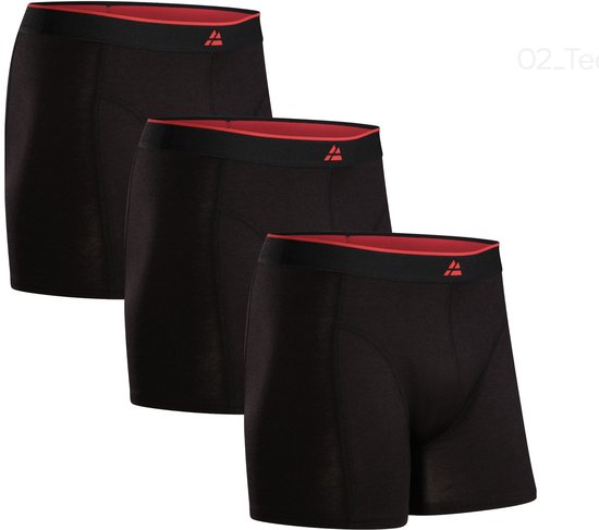 DANISH ENDURANCE Boxers Bamboe Viscose Sous-vêtements pour hommes - confort de port ultime - pack de 3 - Zwart - Taille M