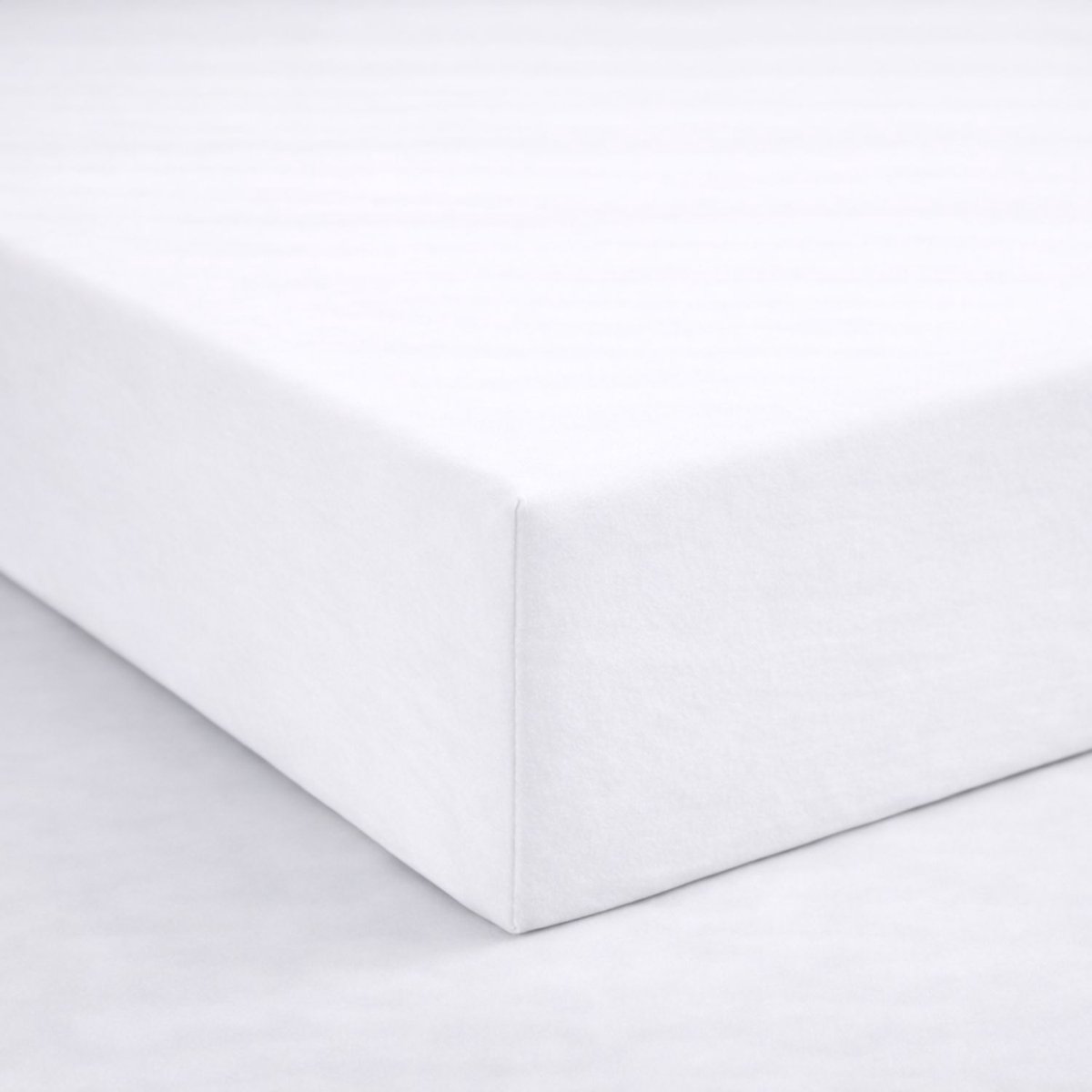 Sleeps Dubbel Jersey Hoeslaken Katoen Wit - 160 x 200 cm - Zware Kwaliteit - Strijkvrij