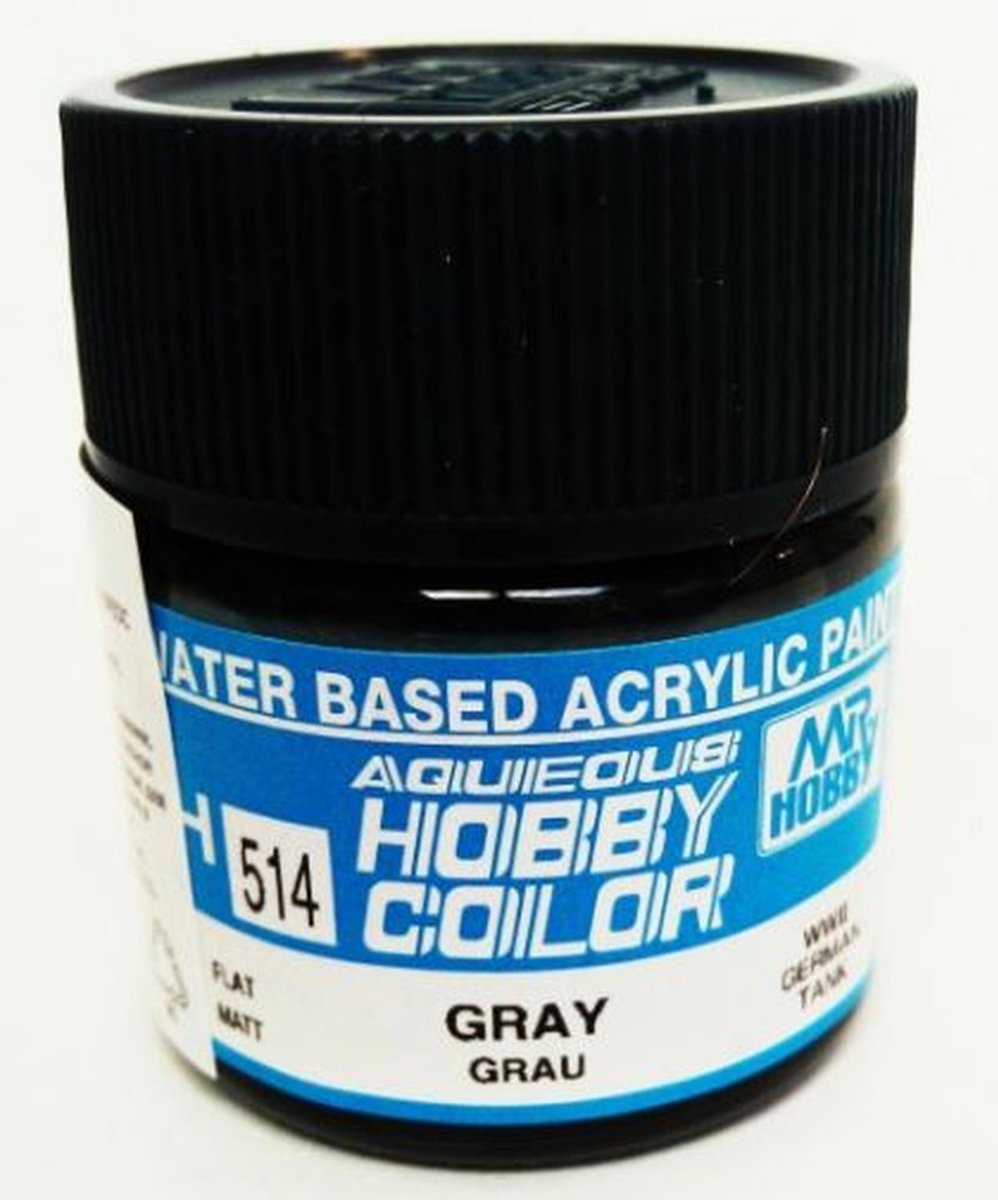 Gunze H-514 - Gray 'Grau' - Mr. Hobby Aqueous Modelbouwverf 10ml