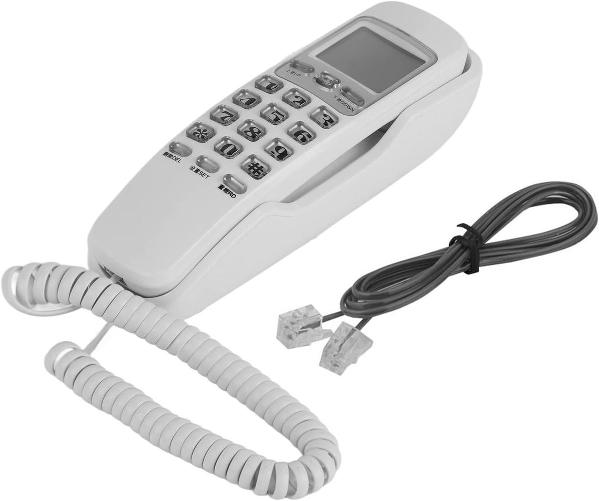 Allecto - Vaste wandtelefoon - Oproepweergave scherm - Ruisonderdrukking - Wit - Snoertelefoon - Herhaaltoets - Geschikt voor thuisgebruik - Modern...