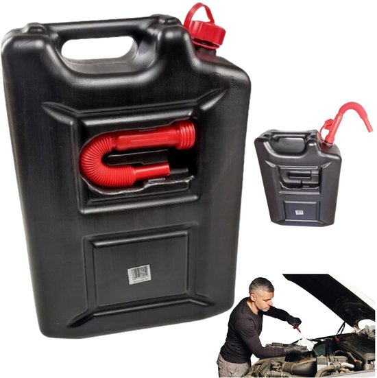 Anwicar Jerrycan 20l Benzine en Diesel - Brandstoftank - Flexibele Uitlaat - Ideaal als Reserve of Voor Olie