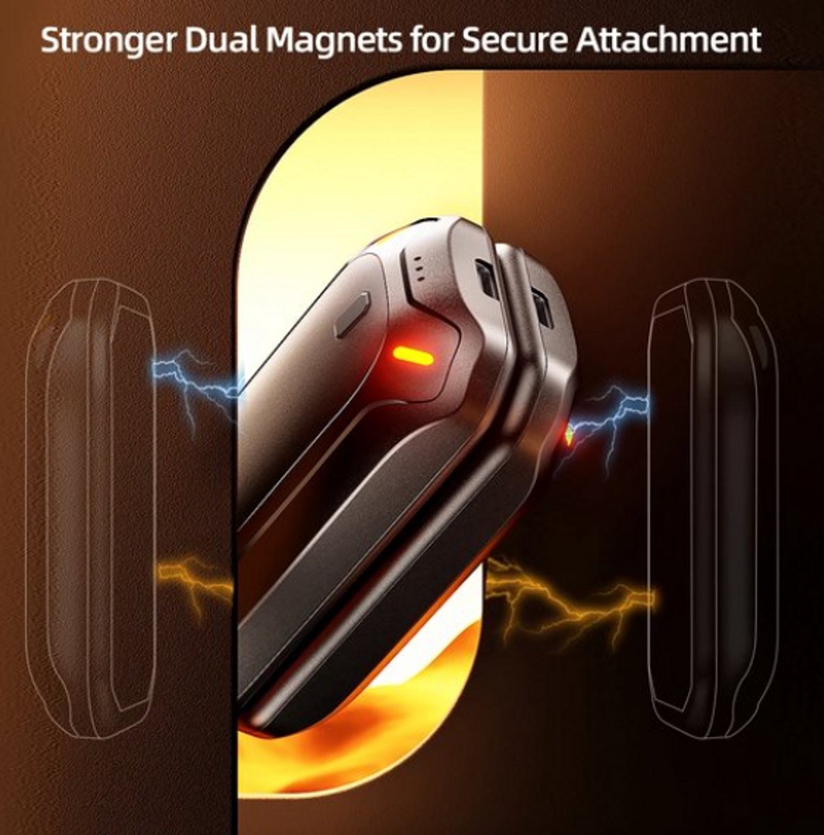 2-Pack Oplaadbare Handwarmers - Dubbelzijdige Magnetische Elektrische Handwarmer, Draagbare Verwarming voor Dames en Heren, Oplaadbare Winter Handwarmer, Handwarmers Geschenken voor Koude Dagen — cadeau in Gadgets - foto 4