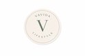 Logo van Vavida Lifestyle in beige en groen.