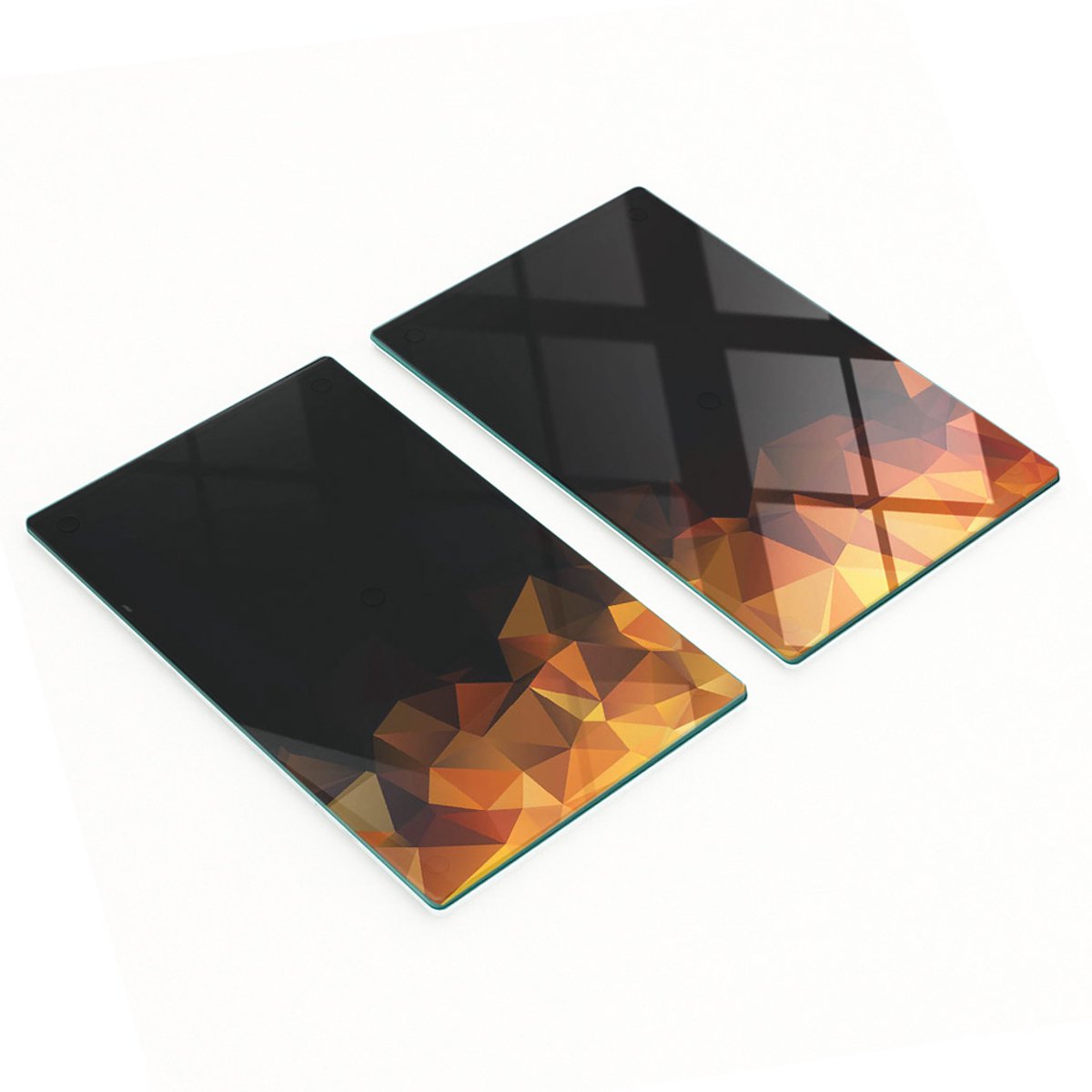 Multifunctionele decoratieve glazen snijplanken voor de keuken, abstractie, 2x30x52 cm