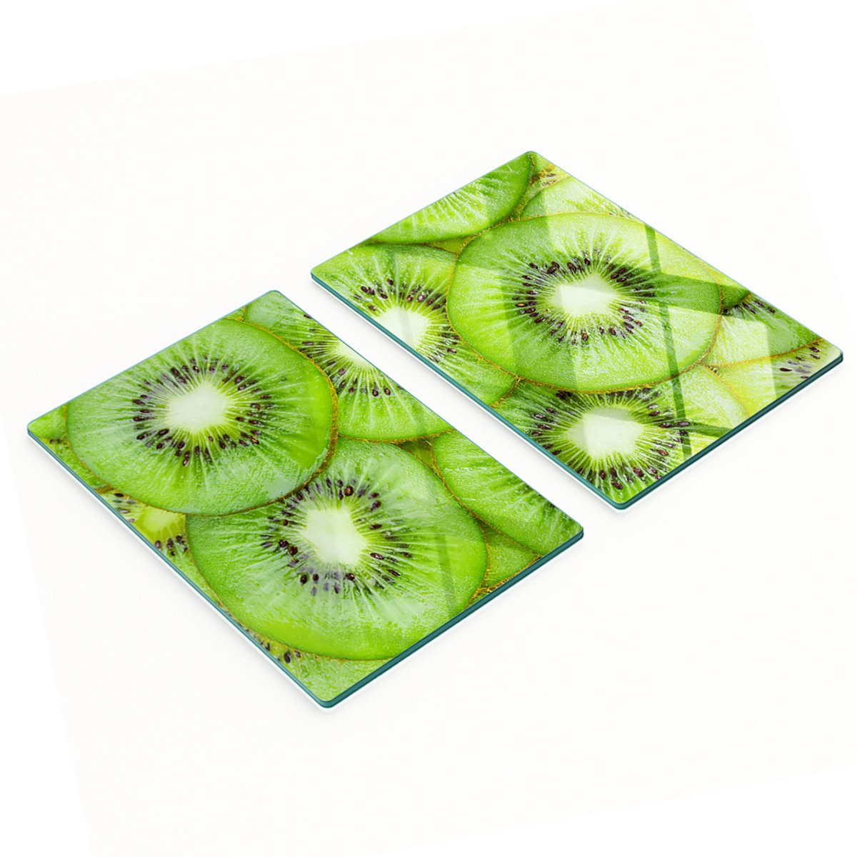 Multifunctionele decoratieve keukenplanken van gehard glas met kiwi-motief, 2x40x52 cm