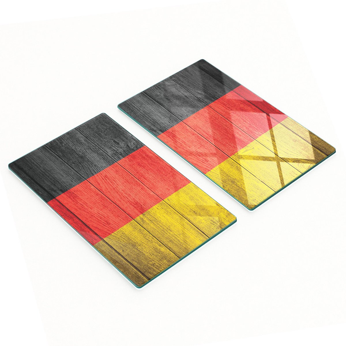 Keukenplanken van gehard glas met afbeelding van de Duitse vlag, 2x30x52 cm
